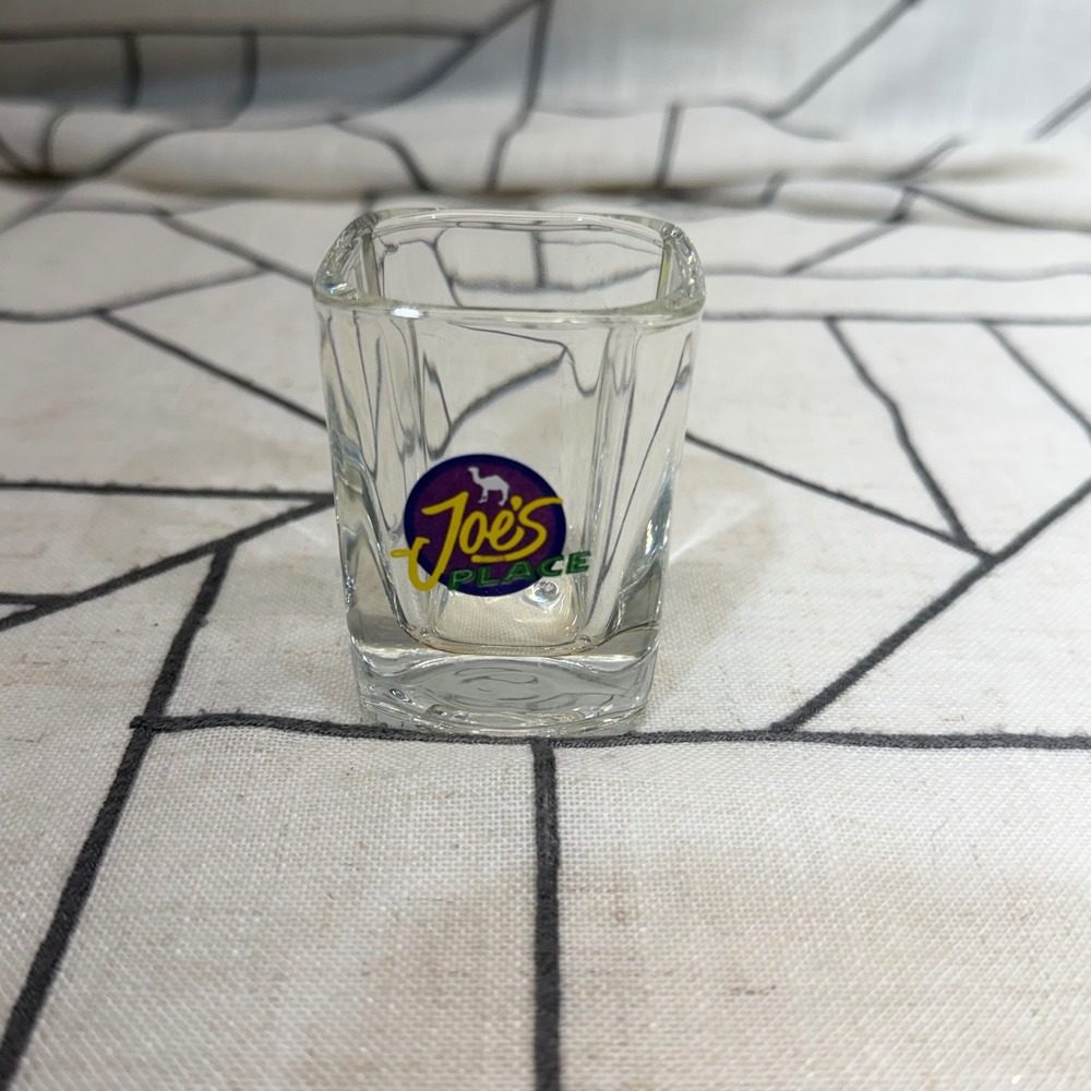 Camel Joe Camel Shot Glass 2.25in‎ Clear Joe's Place Vintage Promotional Barware